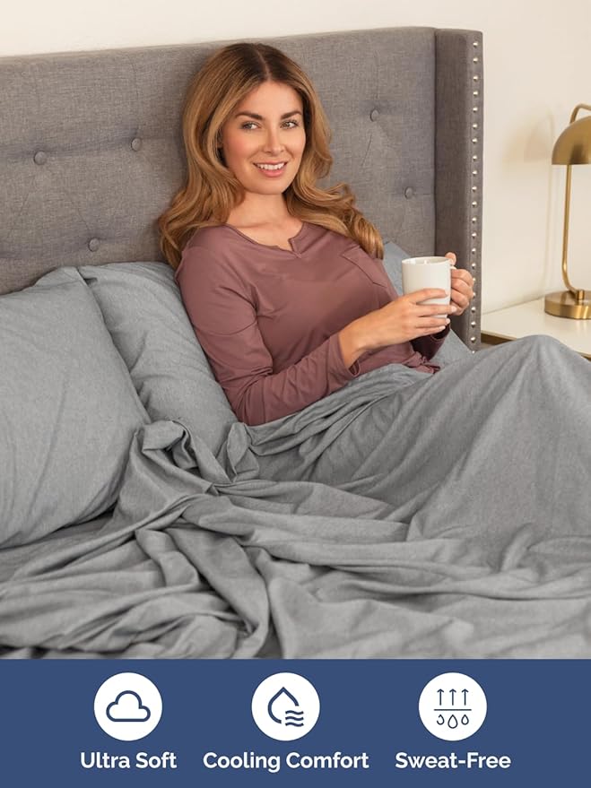 Extra Deep Split King Sheet Set - 7 Piece Breathable and Cooling Sheets - Hotel Luxury Bedding for Women, Men, Kids & Teens - Secure Fit - Soft and Wrinkle Free - Extra Deep Pockets - Heathered Grey