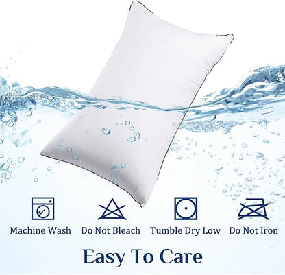 JOLLYVOGUE Standard Pillows Set for Sleeping, Cooling and Supportive Pillows Full Size for Side and Back Sleepers, Down Alternative Hotel Collection Sleeping Pillow