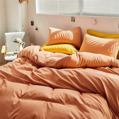 Pureant Peach Comforter Sets Twin Grapefruit Color Bedding Comforter Women Girls Luxurious Orange Pink Aesthetic Quilts Adults Teens Solid Coral Pink Modern Candy Bed Pure Peachy Pink Bed Blankets