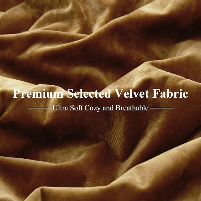 Ivellow Crushed Velvet Comforter Set Queen Lightweight Comforter 5pcs Ultra Soft Breathable Bedding Set Luxury Cozy Flannel Comforter Queen Size (1 Comforter,2 Pillow Shams, 2 Euro Shams)