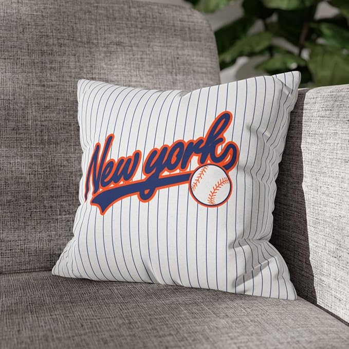 ANTKING New York M Throw Pillow 2 Packs Custom Name and Number for Men Women Boy Personalized Gifts