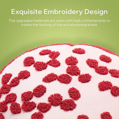 Phantoscope Happy Easter Pomegranate Shaped Pillow Red 15 x 14 Inches