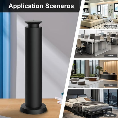Wirless Rechargeable Waterless Scent Diffuser Kit, Includes 5 Premium Oils, 2000 Sq.Ft Coverage,Hotel Scent Diffuser for Home, Studio, Cordless Essential Oil Diffuser Large Room, APP Control - Black