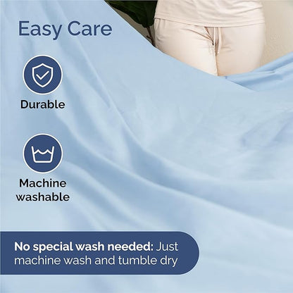 King 6 Piece Sheet Set - Comfy Breathable & Cooling - Ultra-Soft Hotel Luxury Bedding Set with 8-16 Inch Deep Pockets - 1 Flat & 1 Fitted Sheet & 4 Pillowcases - Wrinkle Free & Easy Care - Baby Blue