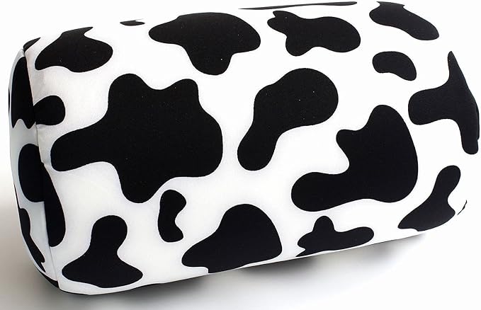 Bookishbunny Microbead Cylinder Bolster Roll Pillow 13" x 7" (Cow)