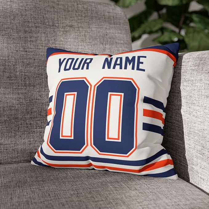 ANTKING Edmonton Throw Pillow Personalized Custom Any Name and Number for Men Women Boy Gifts