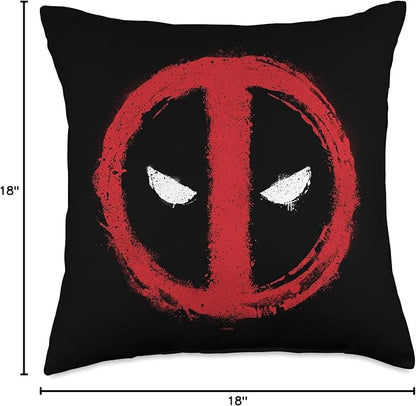 Marvel Spray Paint Deadpool Icon Throw Pillow