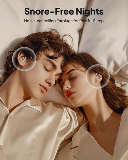 Ear Plugs for Sleeping Noise Cancelling, Reusable Silicone Ear Plugs for Sleeping with 8 Eartips and Case, 45dB Noise Reduction, High-Fidelity Hearing Protection EarPlugs for Concert and Snoring,White