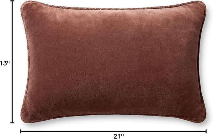 Loloi Chris Loves Julia Liza Collection PCJ0020 Cinnamon 13'' x 21'' Cover Only Pillow