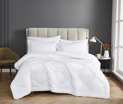 CANNON Solid Percale White Twin/Twin XL 2 Piece Comforter Set