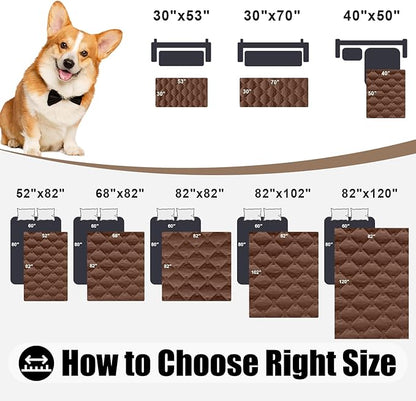 Smiry Waterproof Dog Bed Cover Blanket, Soft Reversible Pet Blanket, Washable Leakproof Cats Dogs Couch Cover for Sofa, Couch, Furniture (30x53 Inch, Brown/Chocolate)