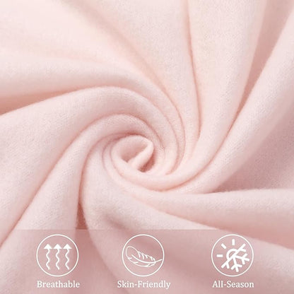 Kinlop Fleece Blanket Bulk 60 x 50 Inch Soft Lightweight Fleece Cozy Blanket Warm Throw Plush Pet Throw for Bed Couch Sofa Home Office Wedding Gifts Travel Camping(Pink Tones)