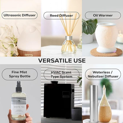 Aroma Country White Tea Diffuser Oil - Luxury Essential Oils for Diffuser Refill & Air Freshener Room Spray, Long-Lasting, Natural Home Fragrance and Hotel Scent for Diffusers & Machines (8.5 Fl Oz)