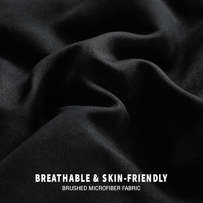 Exclusivo Mezcla Lightweight Reversible King Size Comforter Set, Down Alternative Comforter with 2 Pillow Sham, King Size Bedding Set for All Seasons, Black
