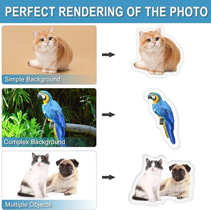 Custom Pet Pillow - Duplex Printing Shape Photo Pillow with Pet, Idol, Face, Throw Pillow - Personalized Photo Gifts for Christmas/Mother's/Father's Day (16inches)