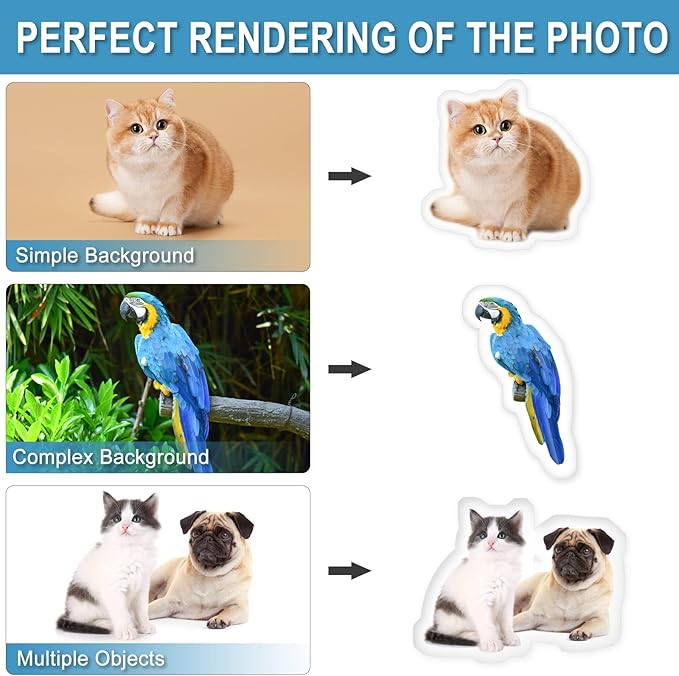 Customized Pillow - Duplex Printing Shape Photo Pillow with Pet, Idol, Face, Personalized Photo Gifts for Birthday/Mother's/Father's/Christmas/Thanksgiving/Valentine's Day (24inches)