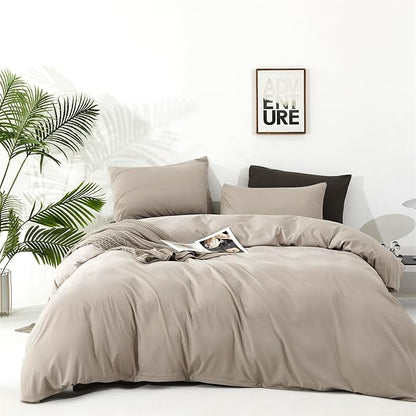 Cottonight Beige Khaki Comforter Set Twin Light Khaki Bedding Comforter Set Light Champagne Solid Blanket Quilts Modern Soft Breathable Light Cream Taupe 3 Piece Bedding Set for Twin Bed