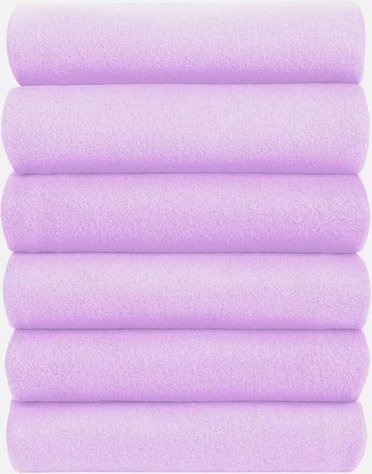 Fleece Throw Blankets Bulk Fleece Blankets Solid Wholesale Lightweight Warm Soft for Pet Bed Sofa Couch Office Wedding Gifts Travel Seasons Lilac 50x60 Inches Pack of 6