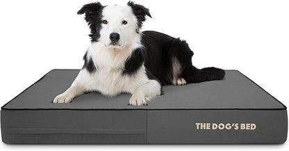 The Dog’s Bed Orthopedic Memory Foam Dog Bed Mattress, Oxford Fabric, Grey with Black Trim, L, 6-Inch