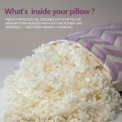 Dreamara Cooling Bed Pillows Queen Size Set of 2 – Adjustable Loft Shredded Memory Foam Pillows for Side, Back & Stomach Sleepers, Supportive & Breathable for Hot Sleepers (Mauve)