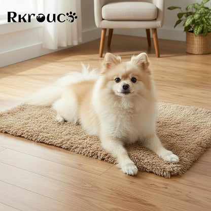 Pets Bed Blanket Dogs Reversible Soft Dog Throw Blankets Cats Mat Sleeper Fuzzy Pet Couch Covers Washable Cat Puppy Cover for Beds Car Sofa Travel Double Sided Furniture Protection (Light Brown,M)