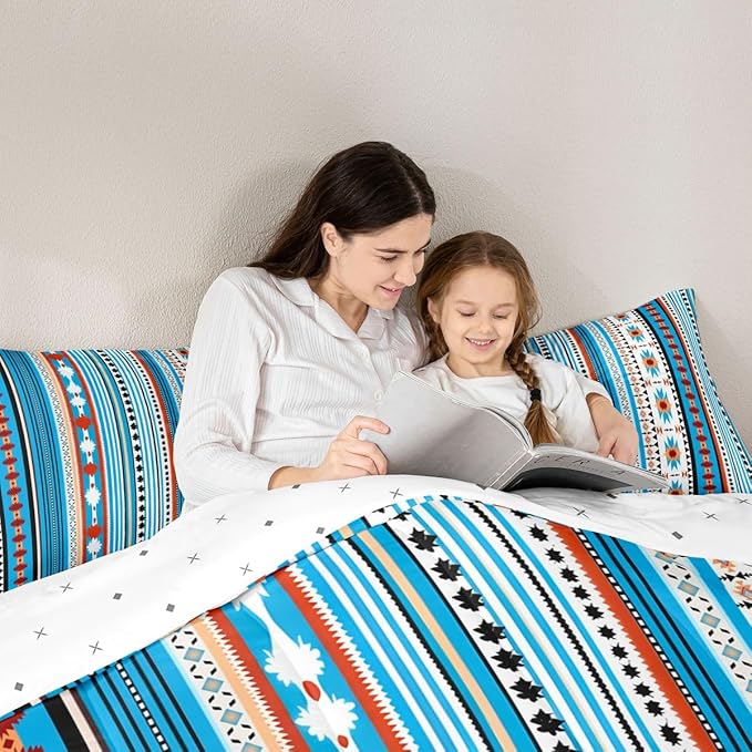 Erosebridal Western Boho Queen Comforter Set,Aztec Quilt,Ethnic Tribal Arrow Bedding Set Country Decor Western Duvet Insert,Western Room Decor for Bedroom Boho Living Room Decor,Southwestern Decor