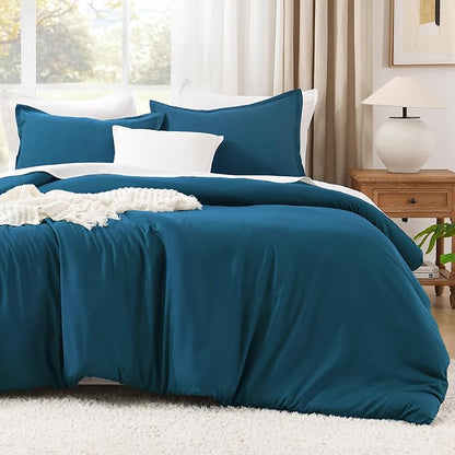 Litanika Teal Comforter California King Size, 3 Pieces Cal King Turquoise Lightweight Solid Bedding Comforter Set, All Season Fluffy Bed Set (104x96In Comforter & 2 Pillowcases)