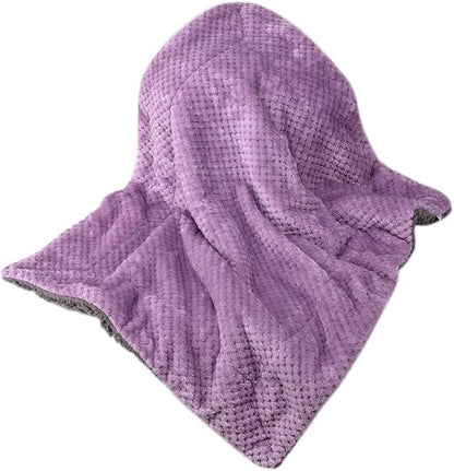Fuzzy Blanket or Fluffy Blanket for Baby Girl or boy, Soft Warm Cozy Coral Fleece Toddler, Infant or Newborn Receiving Blanket for Crib, Stroller, Travel, Outdoor (40" x 48", DG-Lavender)