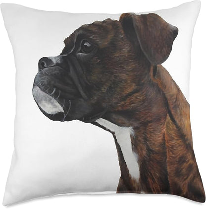 Brindle Boxer Throw Pillow