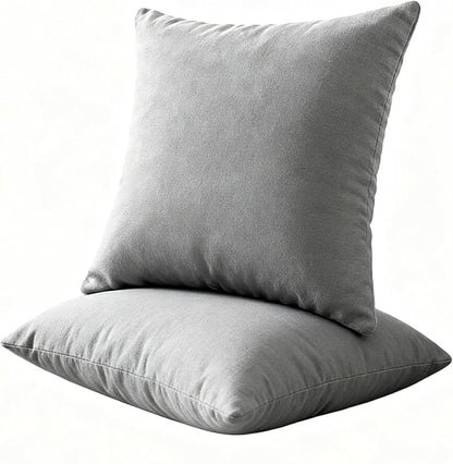 Decorative Couch Pillow Covers SofaThrow pillows with inserts included Bohemian-Style Country Cushion Cover Suitable for Beds, Sofas, Living Rooms, and Home Decor 2pack 18X18 inch.(Nordic Grey)