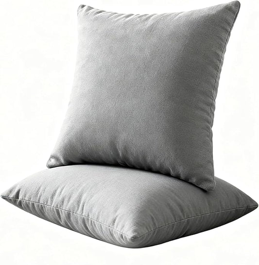 Decorative Couch Pillow Covers SofaThrow pillows with inserts included Bohemian-Style Country Cushion Cover Suitable for Beds, Sofas, Living Rooms, and Home Decor 2pack 18X18 inch.(Nordic Grey)