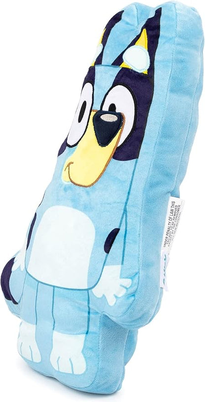 Jay Franco Polyester Bluey Shaped Decorative Pillow - Kids Super Soft Throw Plush Pillow - Measures 17 Inches (Official Bluey Product)