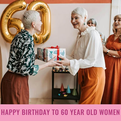 60 Birthday Gifts for Women, 60th Birthday Blanket with Gift Box for Women, Gifts for A 60th Birthday, Happy 60th Birthday Decorations Gift Ideas for Her, 60th Birthday Gifts Throw Blanket 60"x50"