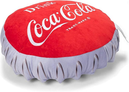 Mark Feldstein & Associates Drink Coca-Cola Bottle Cap 16 Inch Plush Polyester Embroidered Pillow