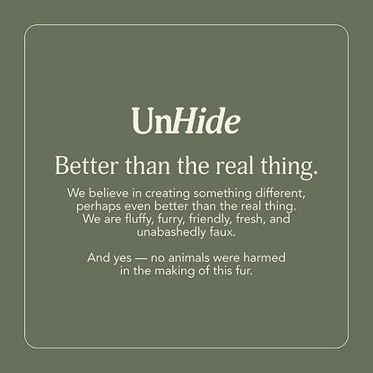 UnHide Squish Lumbar Pillow - Faux Fur Pillow - Extra Soft Throw Pillow - Rectangular Shaped, Polyester Fill - Machine Washable - Perfect for Living Room Or Bedroom - 10” x 18” - Beige Bear