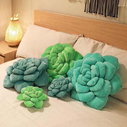 Hand-Stitched Plush Decorative Throw Pillow. Plant-Shaped Pillows and Flower Pillows, Plush Cushions for Bedroom and Home Decoration, 9.84in/25CM
