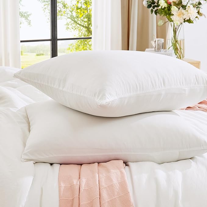 WRENSONGE King Size Comforter Set - 3 Pieces Prewashed White Comforter Soft Lightweight Bedding for All Seasons,Fluffy Down Alternative Comforter King Size with 2 Pillow Shams