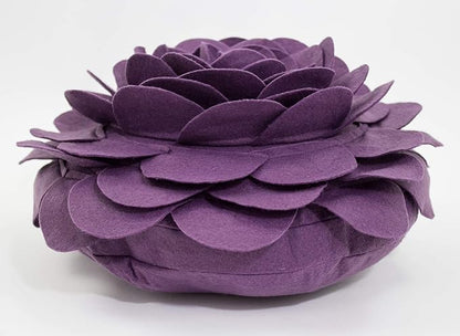 Fennco Styles Eva's Flower Garden Decorative Filled Throw Pillow 13" Round - Violet Floral Accent Pillow for Home, Couch, Bed, Living Room, Holiday and Office Décor