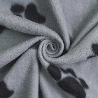 ZYFZCYBL Fleece Throw Blankets for Couch Bulk Lightweight Warm Soft Cozy Blanket 6 Pack Bulk Fleece Blanket Solid for Bed Couch Office Gifts Outdoor 50 x 60 inch Grey Black Paw Print