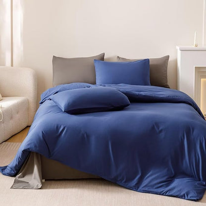 Luxlovery Royal Blue Comforter Set Twin Solid Kids Teens Bedding Set Fluffy Soft Blanket Quilts Modern Stylish Breathbale Bed Set with 2 Pillowcases for Twin Bed