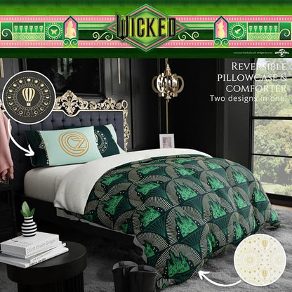 Collectibles Wicked Lux Bedding 5 Piece Super Soft Reversible Comforter and Sheet Set with Sham, Twin, (Officially Licensed Product) by Franco