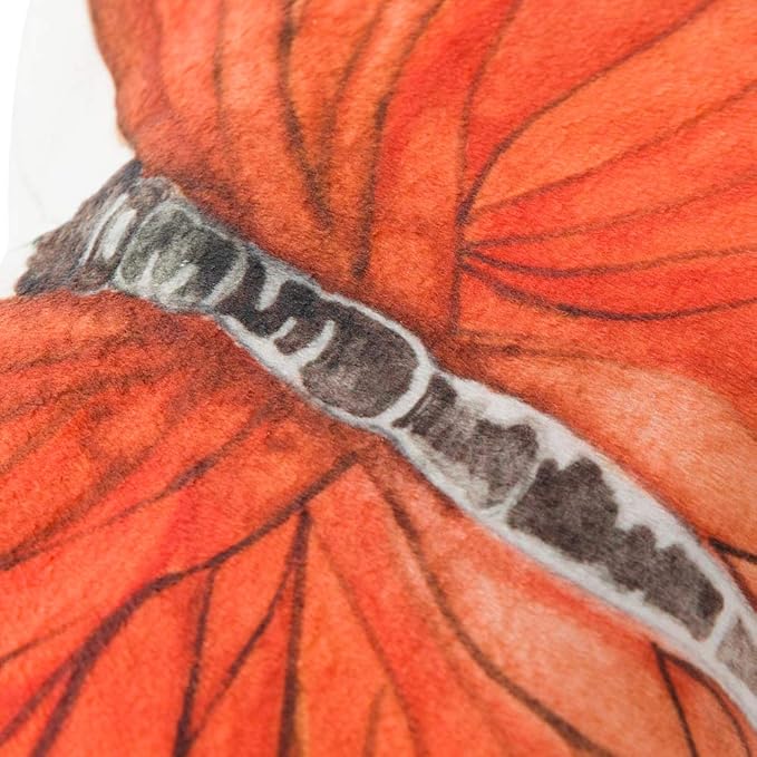 JWH 3D Butterfly Pillow Decorative Plush Throw Pillow Colorful Animal Print Cushion for Bed Couch Living Room Bedroom Chair 13x15 Inch Orange