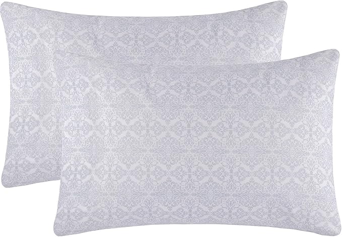 Mellanni Pillow Cases - Luxury, Extra Soft, Cooling Pillow Covers - 2 PC Iconic Collection Pillowcases - Envelope Closure (King 20" x 40", Laced Sky Blue)