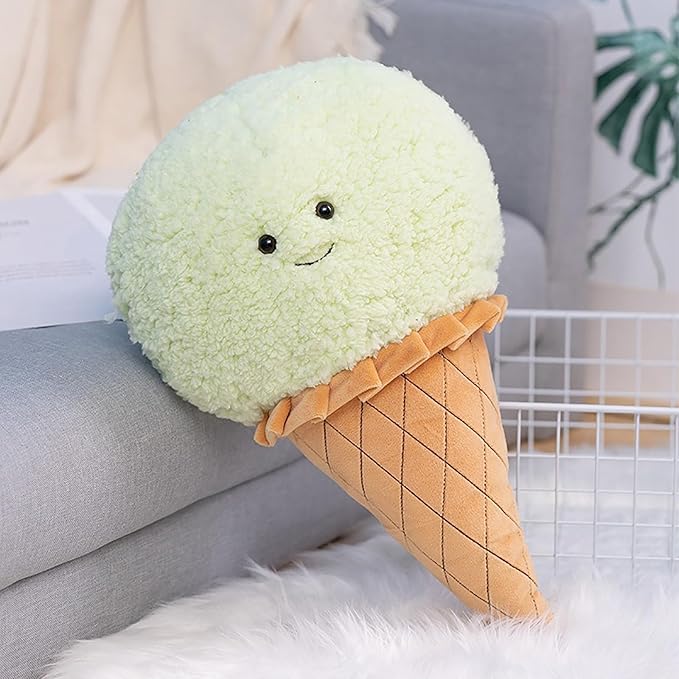 Five-Color Ice Cream Pillow - Soft and Skin-Friendly Fabric, Meticulous Craftsmanship (Light Green)