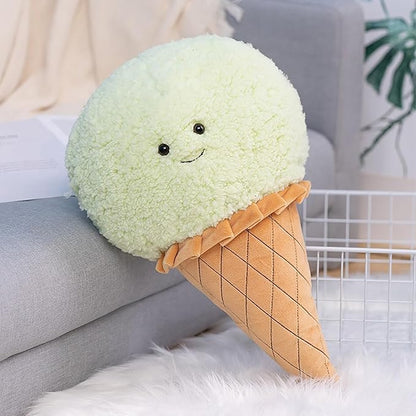 Five-Color Ice Cream Pillow - Soft and Skin-Friendly Fabric, Meticulous Craftsmanship (Light Green)