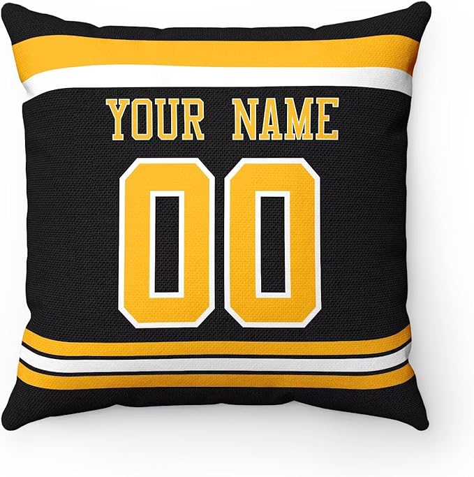 ANTKING Boston Throw Pillow Personalized Custom Any Name and Number for Men Women Boy Gifts
