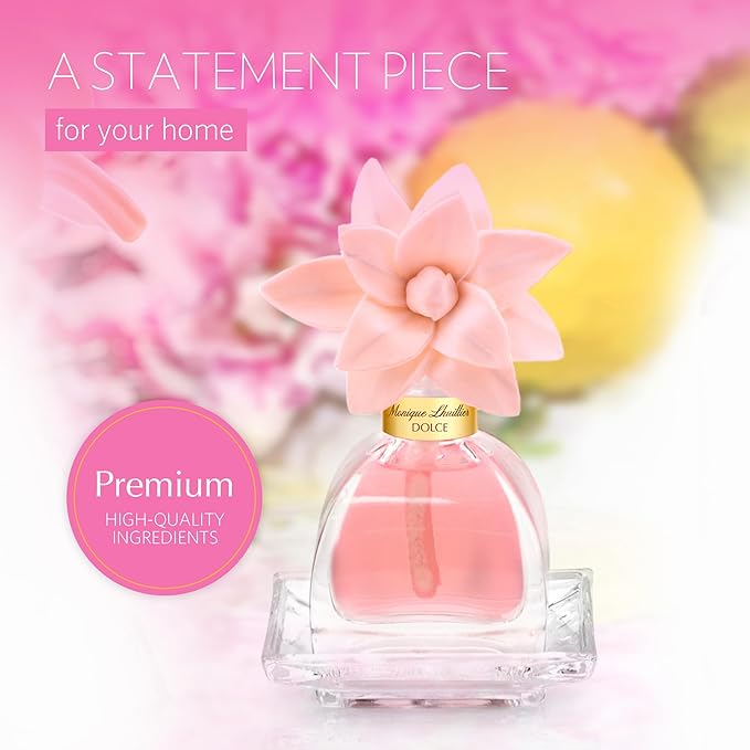 AGRARIA PetiteEssence Flower and Reed Diffuser Set, Hand Crafted Sola Flower Botanical Home Fragrance Set, Scented Oil Gift for All Occasions