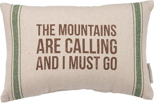 Primitives by Kathy Striped Throw Pillow, 15" x 10", The Mountains are Calling