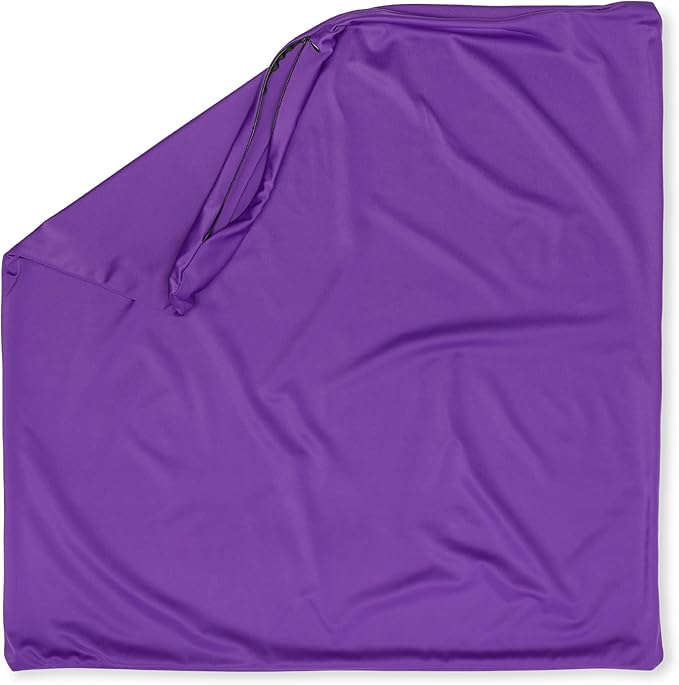 PILLOWY 18x18 Throw Pillowcase (Cover Only) -85/15 Nylon, Spandex - Luxurious, Silky, Stretchy & Soft - 1Pcs Solid Color - A Perfect Choice for Couch Chairs Sofa Bed Adult/Kids Bedroom, Dark Lavendar