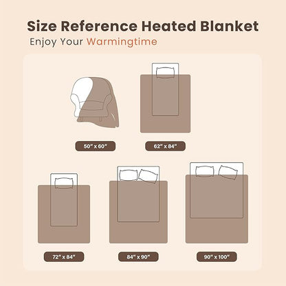 Cow Print Heated Electric Blanket King Size-Dual Control Heating Blanket King Size with 10 Heat Levels & 10 Hours Auto-Off, Cozy Soft Fleece Sherpa, Washable, 90x100 Inche Light Coral